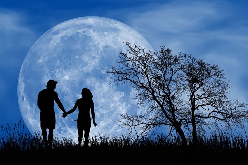 Couple under the moon